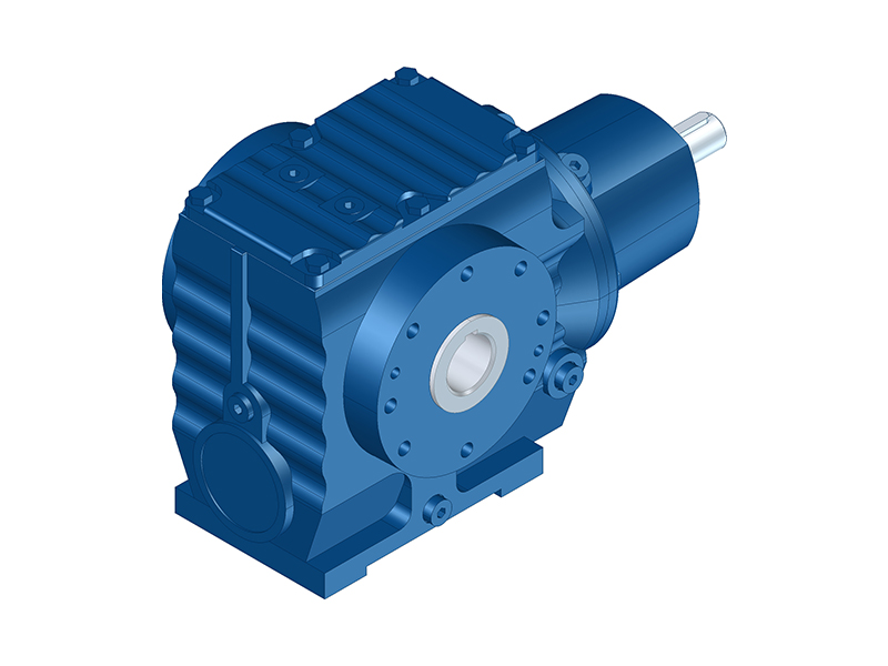 SAS Series Hollow Output Shaft Helical Worm Gearbox with Shaft Input