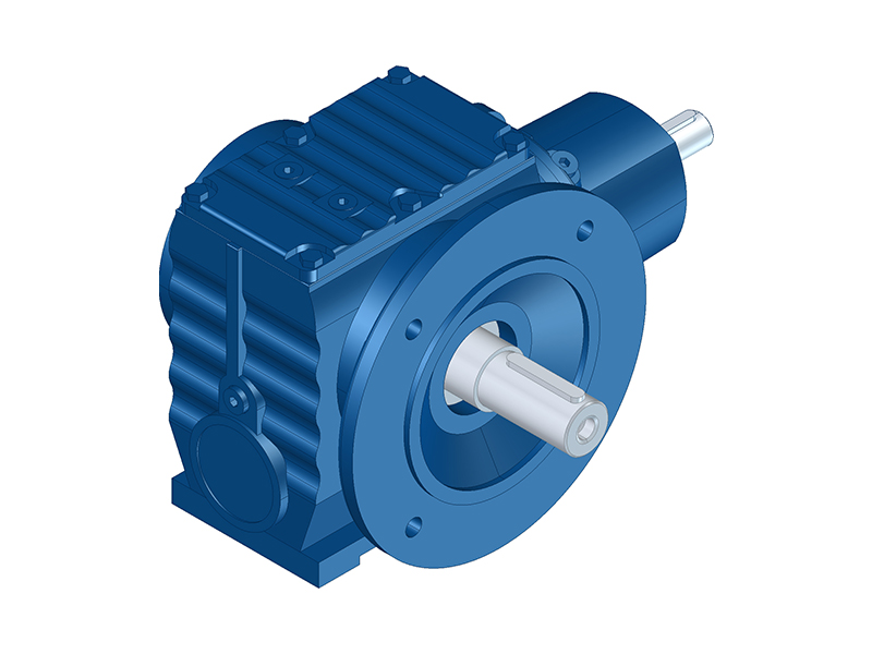 SFS Series Flange Mounted Solid Output Shaft Helical Worm Gearbox with Shaft Input
