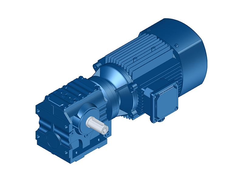 S Series Foot Mounted Solid Output Shaft Helical Worm Gearbox
